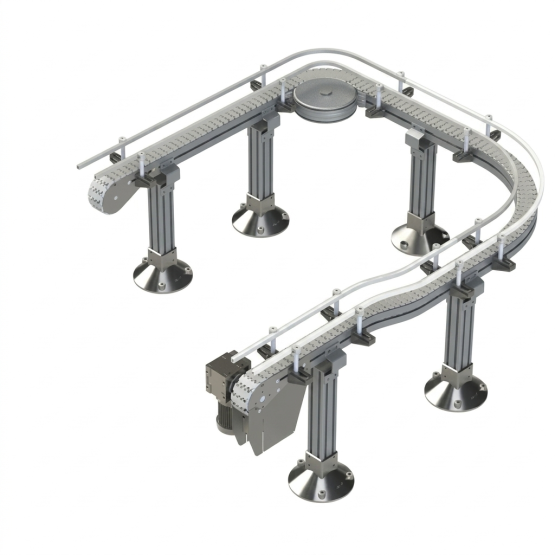 Transportadores modulares de cadena plástica